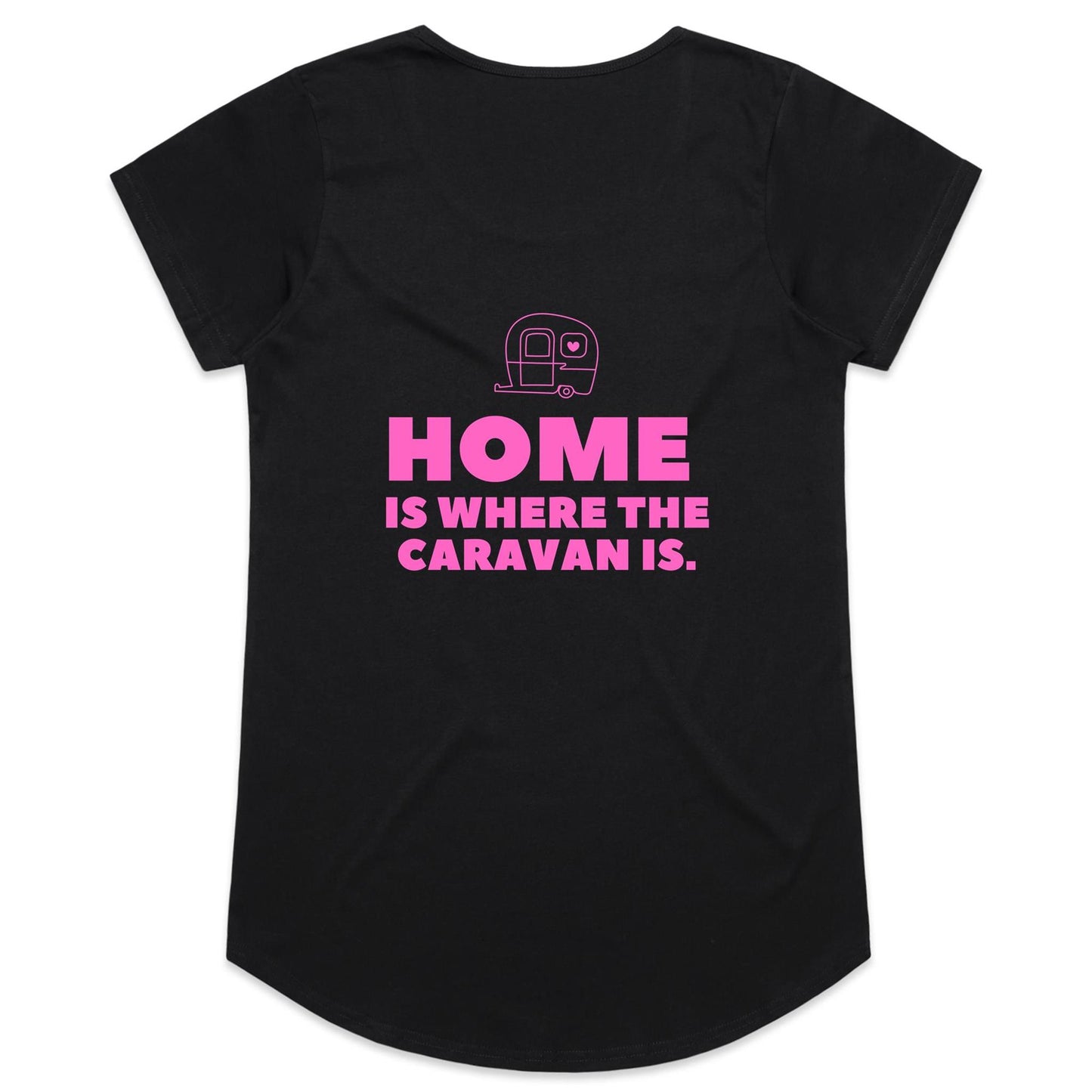 Womens Tee - Home is where the van is - Pink