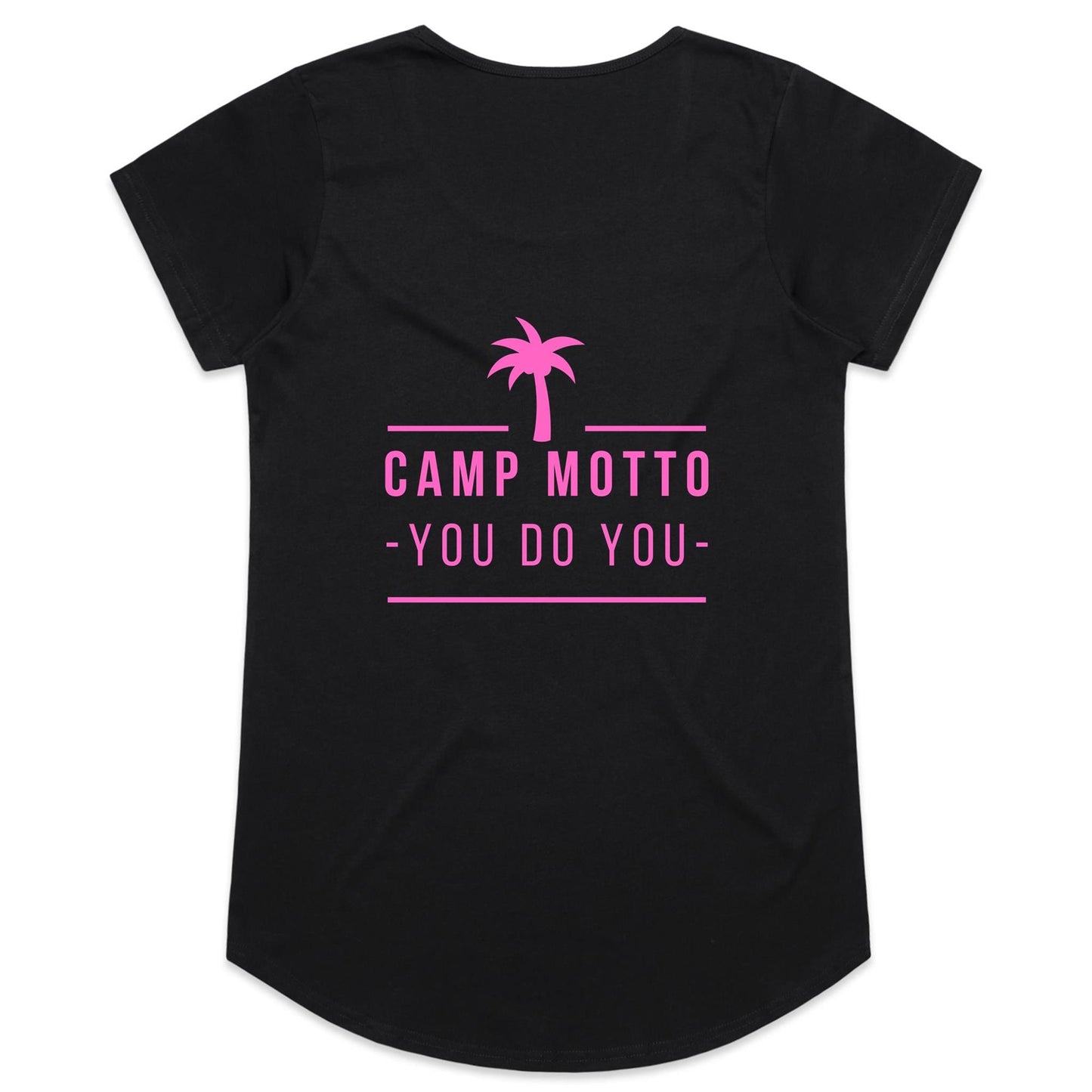 Womens Tee - Camp Motto - Pink