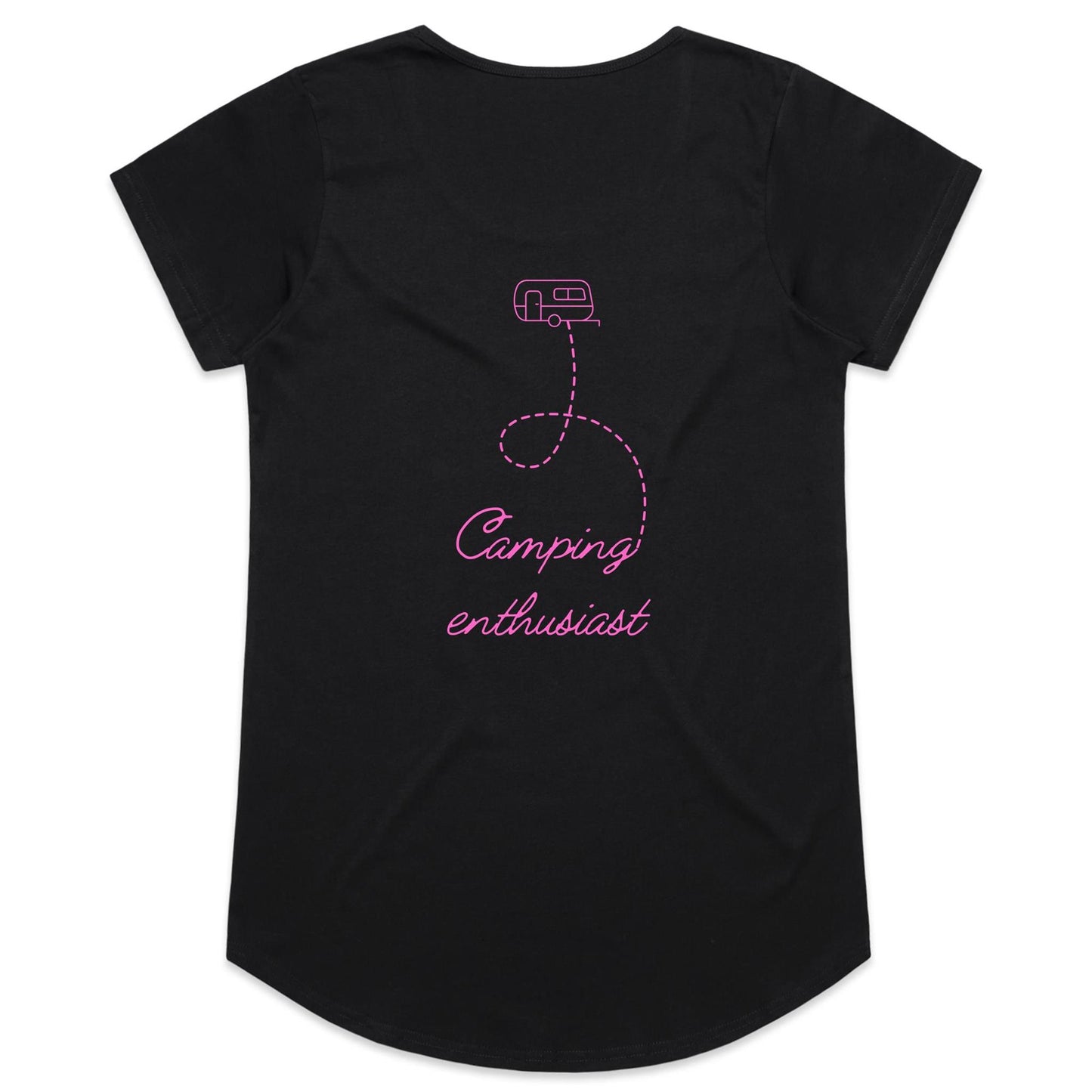 Womens Tee - Camping Enthusiast - Pink