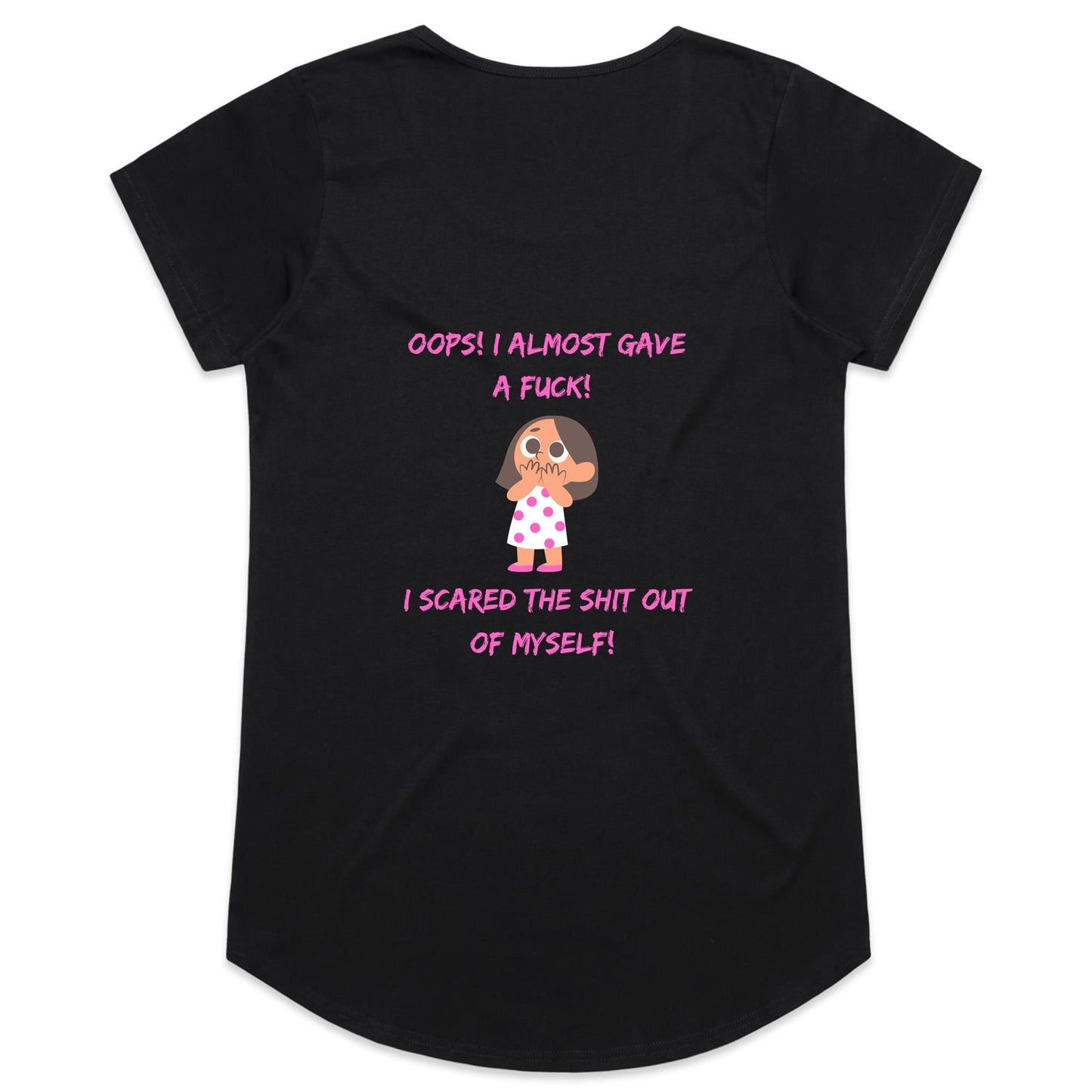 Womens Tee - Almost gave a fuck - Pink