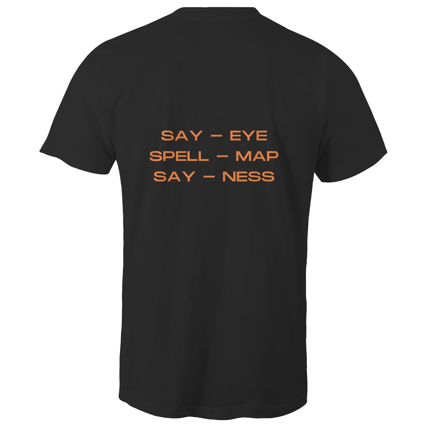 Mens Tee - Say, Spell, Say - Orange