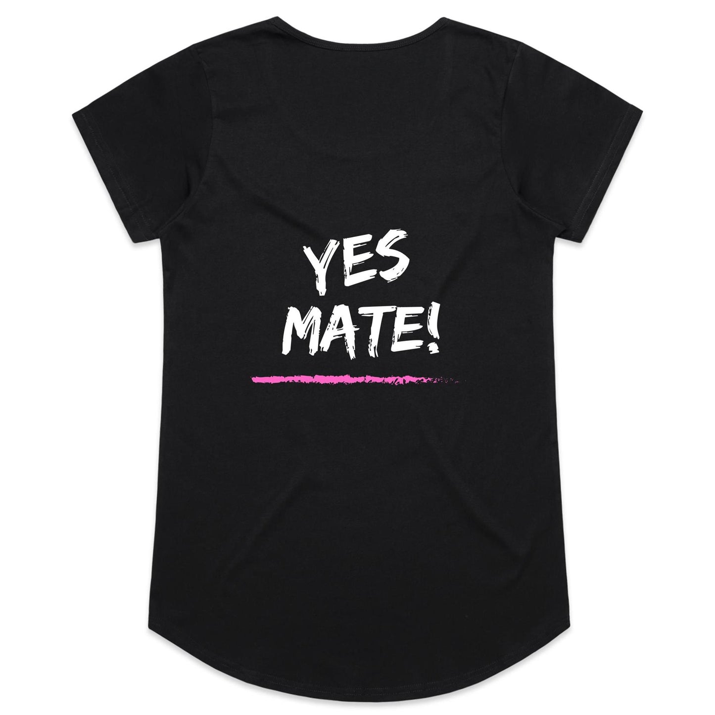 Womens Tee - Yes Mate! - Pink