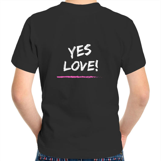Kids Tee - Yes Love! - Pink