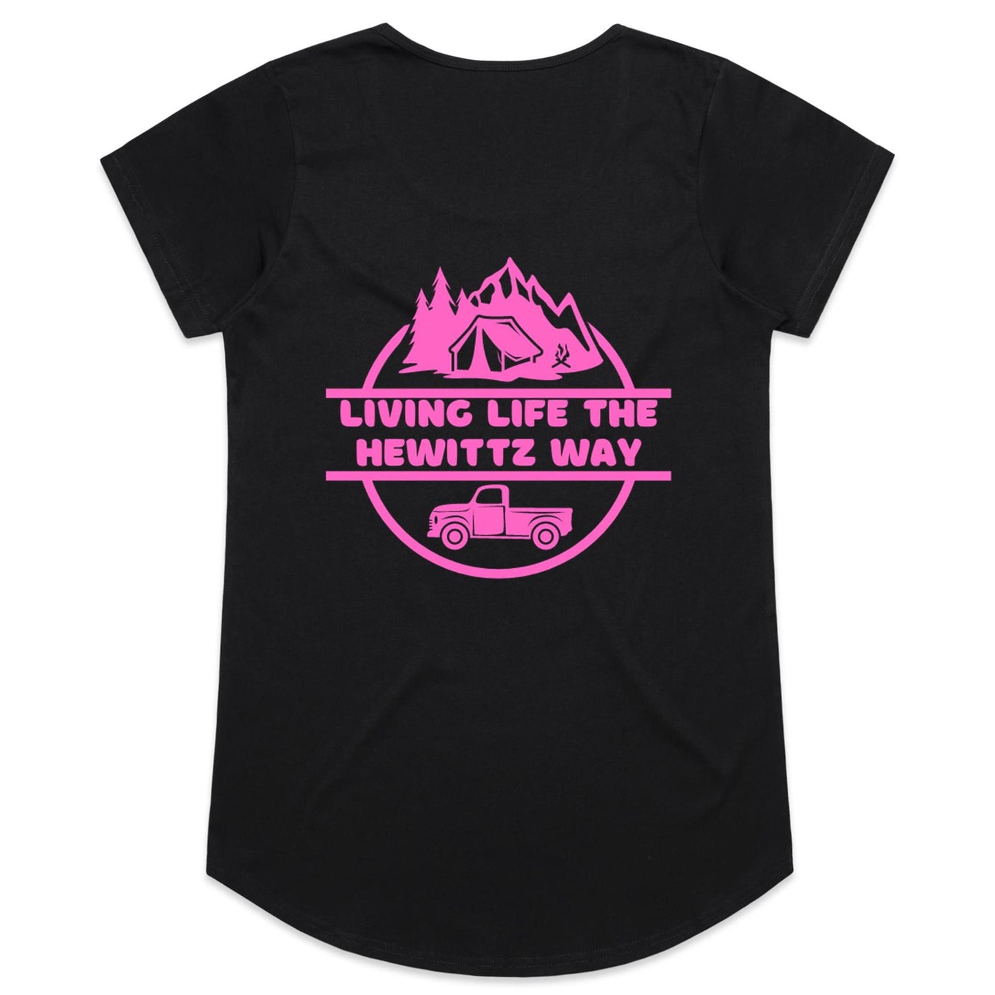 Womens Tee - Living life the Hewittz Way - Pink
