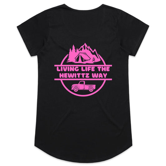 Womens Tee - Living life the Hewittz Way - Pink