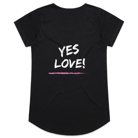 Womens Tee - Yes Love! - Pink