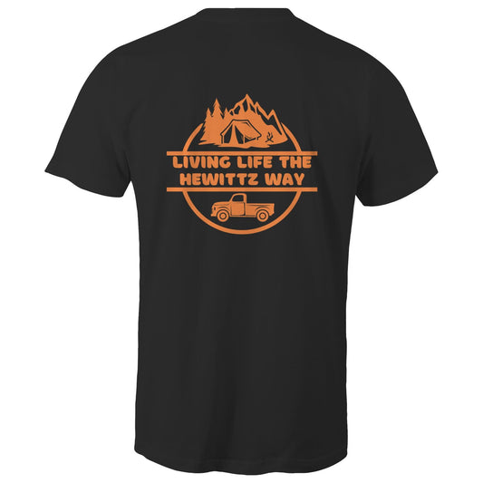 Mens Tee - Living Life the Hewittz Way - Orange