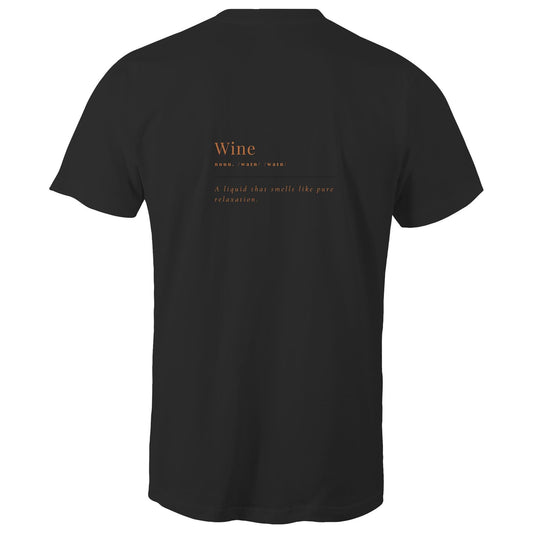 Mens Tee - Wine definition - Orange