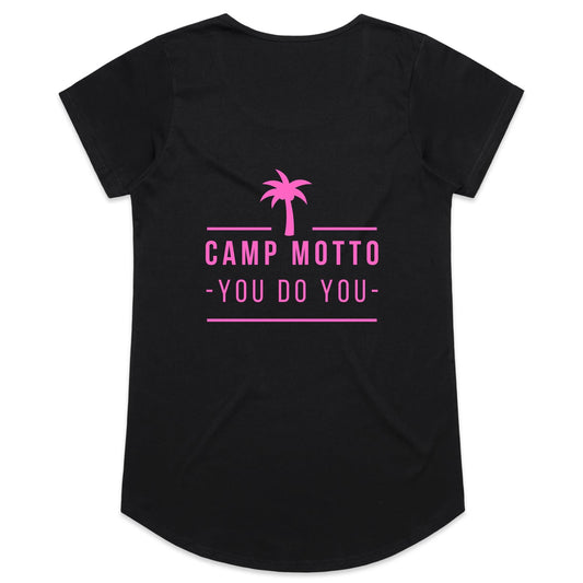 Womens Tee - Camp Motto - Pink