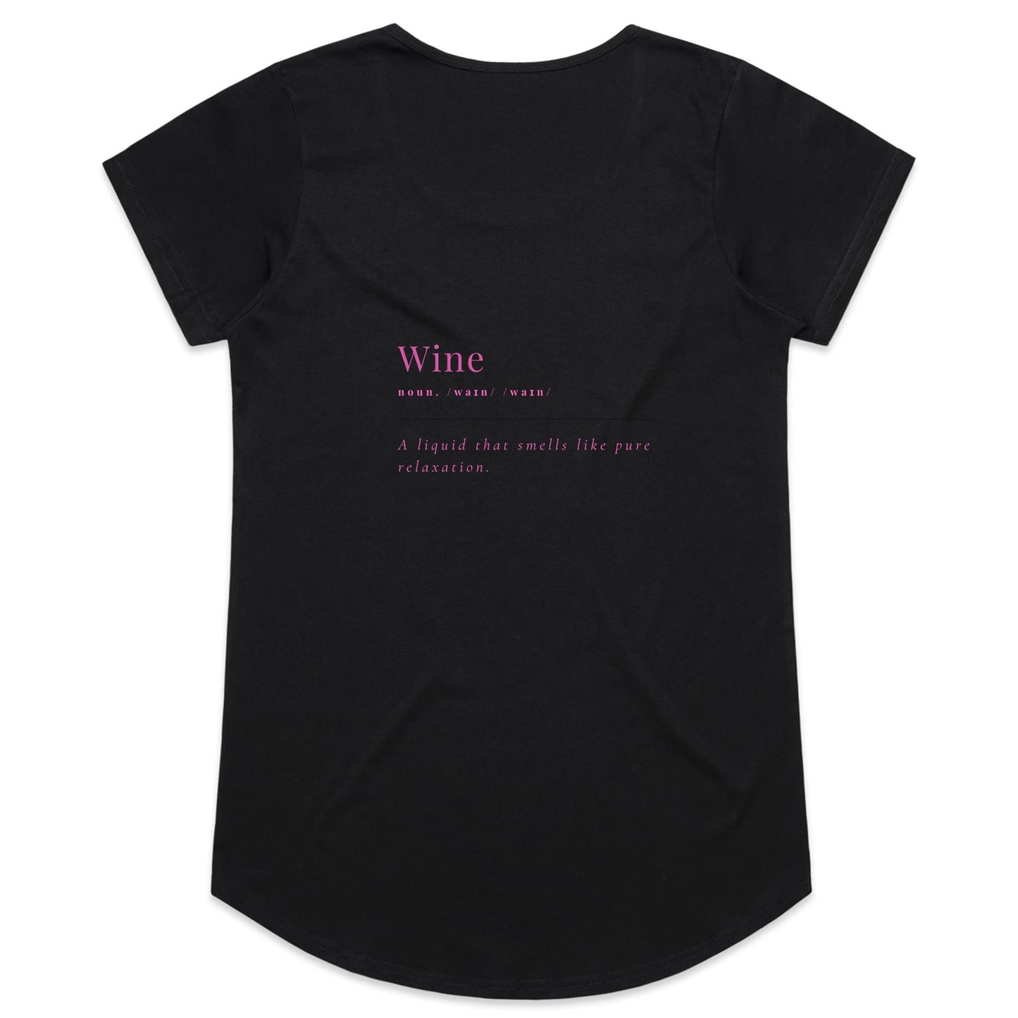 Womens Tee - Wine Definition - Pink