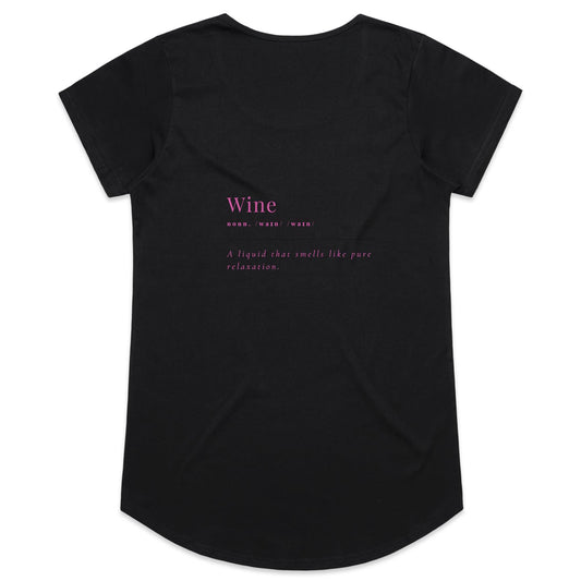 Womens Tee - Wine Definition - Pink