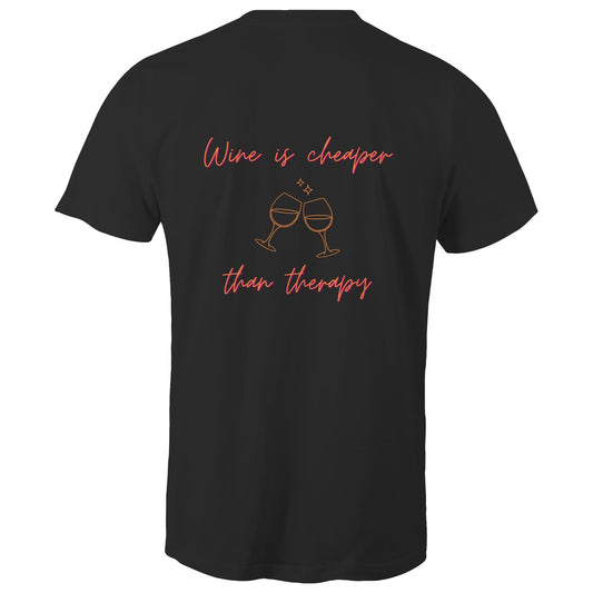Mens Tee - Wine Therapy - Orange