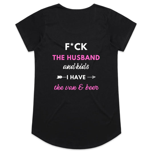 Womens Tee - F*ck the Husband & Kids - Pink