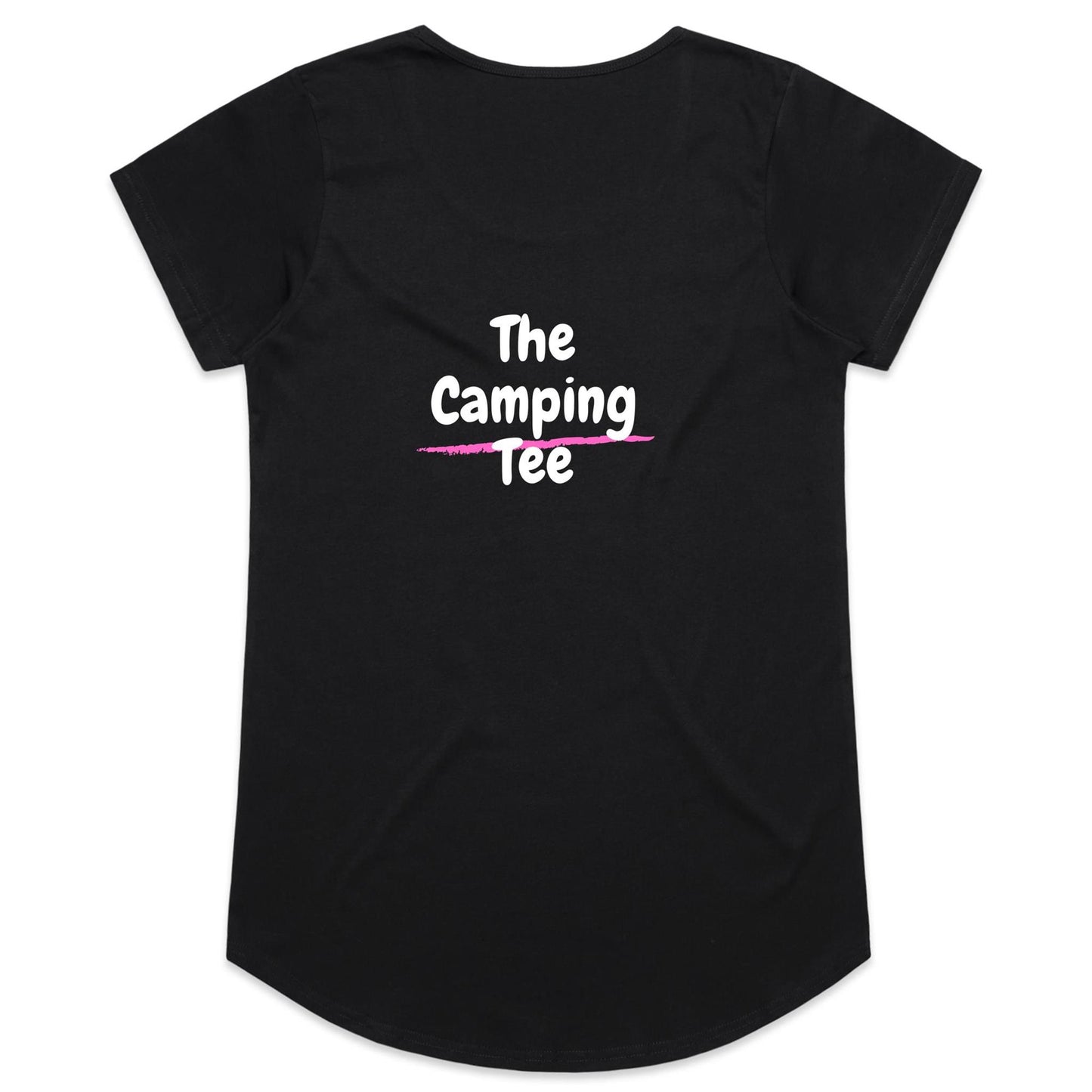 Womens Tee - Camping Tee - Pink