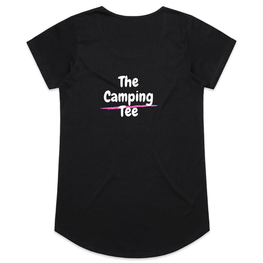 Womens Tee - Camping Tee - Pink