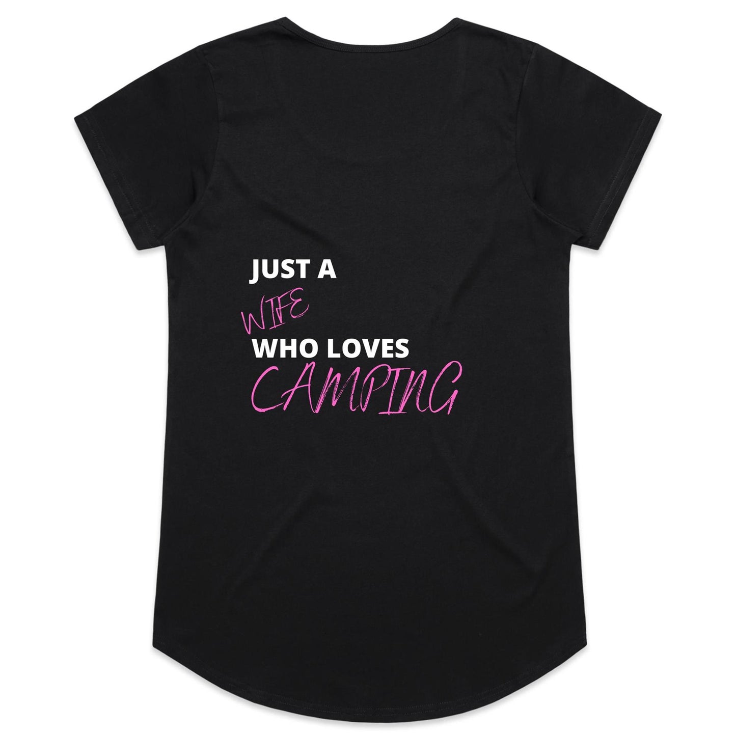 Womens Tee - Wife who loves camping - Pink