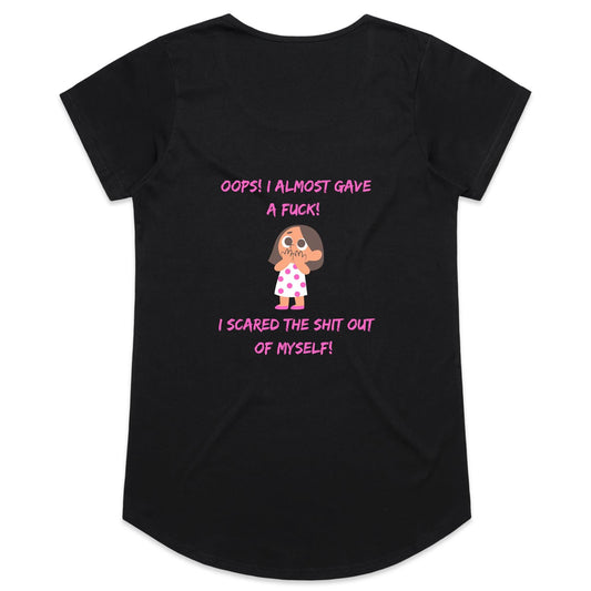 Womens Tee - Almost gave a fuck - Pink