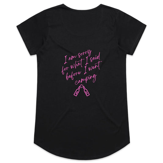 Womens Tee - Sorry for what I said - Pink