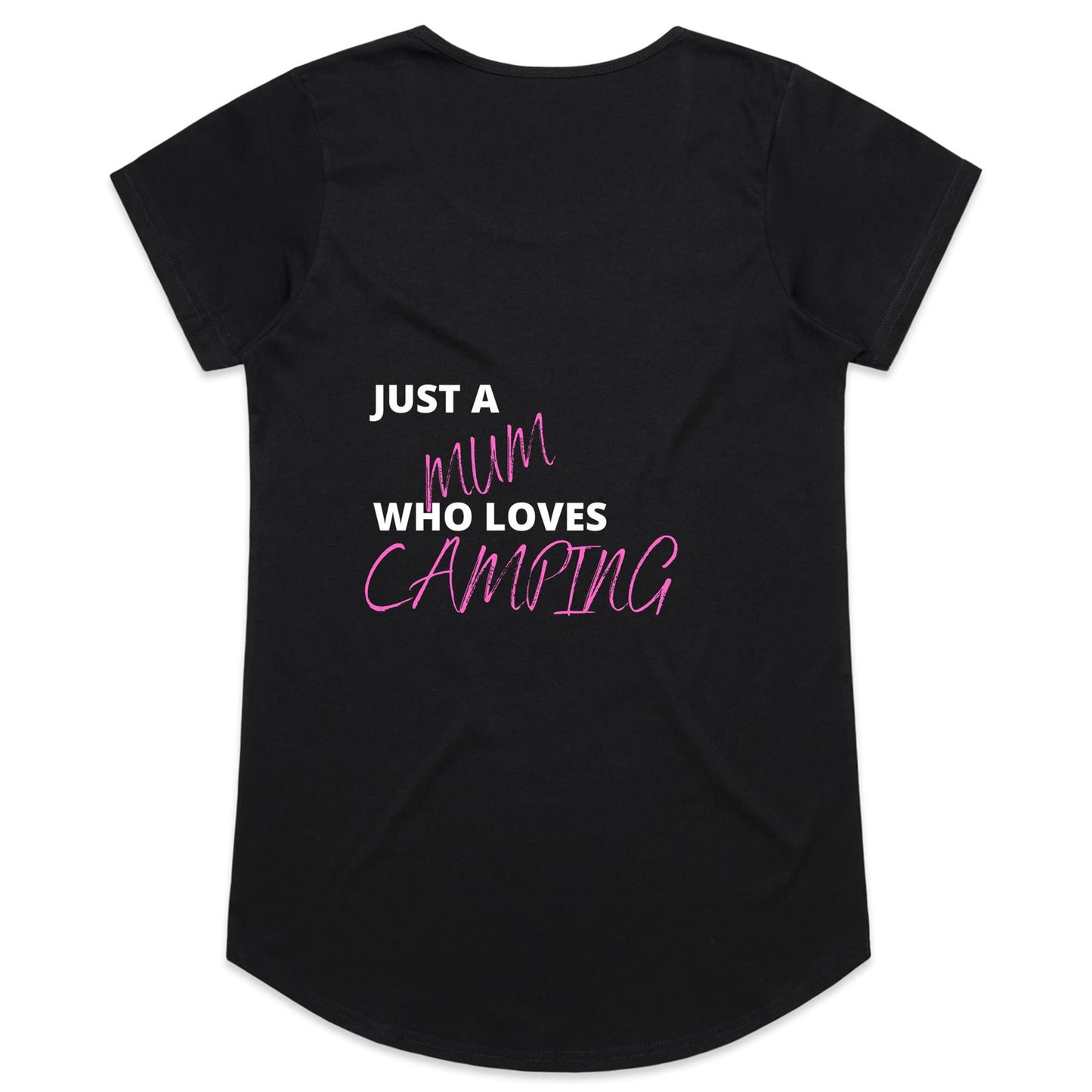 Womens Tee - Mum loves camping - Pink