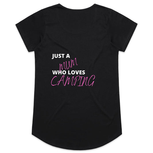 Womens Tee - Mum loves camping - Pink