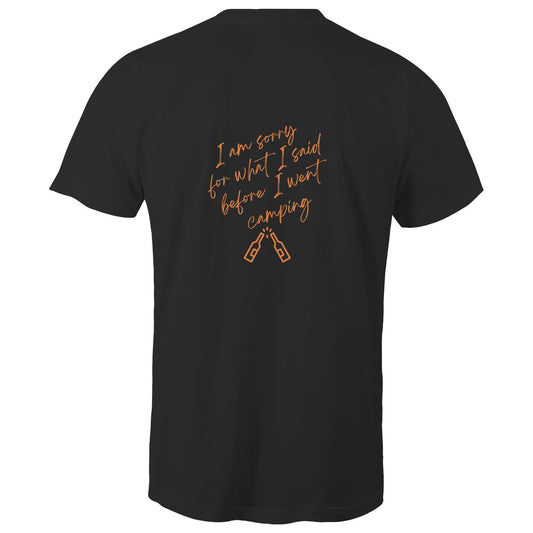 Mens Tee - Sorry for what I said - Orange