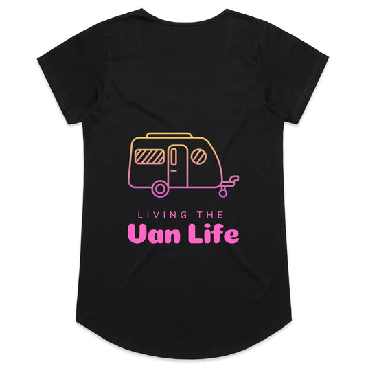 Womens Tee - Living the Van Life - Pink