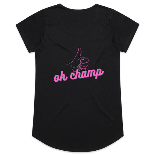 Womens Tee - OK Champ - Pink