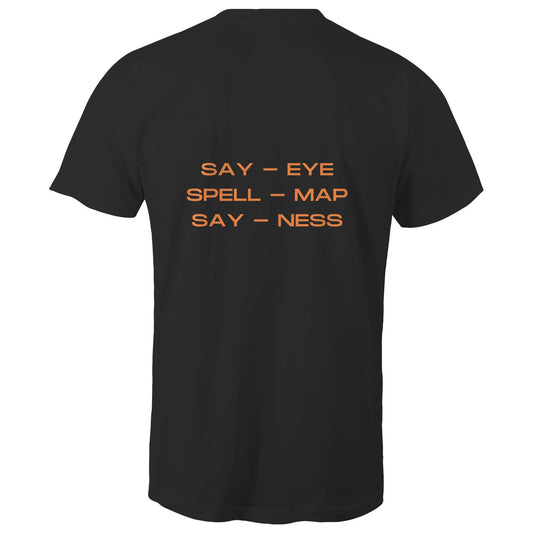 Mens Tee - Say, Spell, Say - Orange