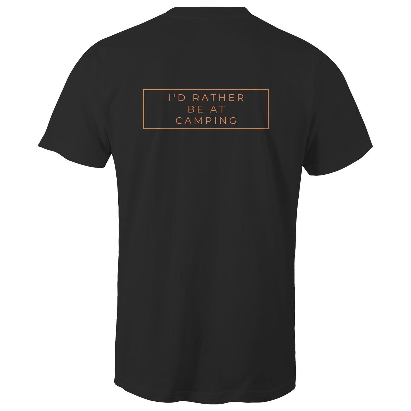 Mens Tee - Rather be Camping - Orange