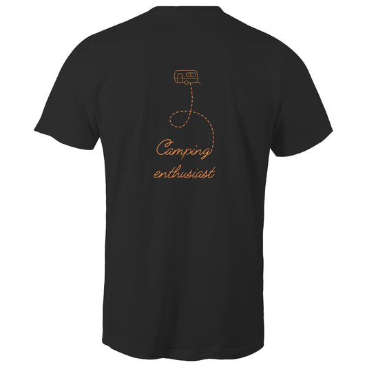 Mens Tee - Camping Enthusiast - Orange