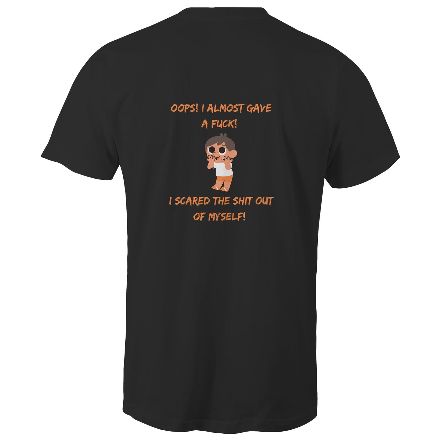 Mens Tee - Almost gave a fuck - Orange
