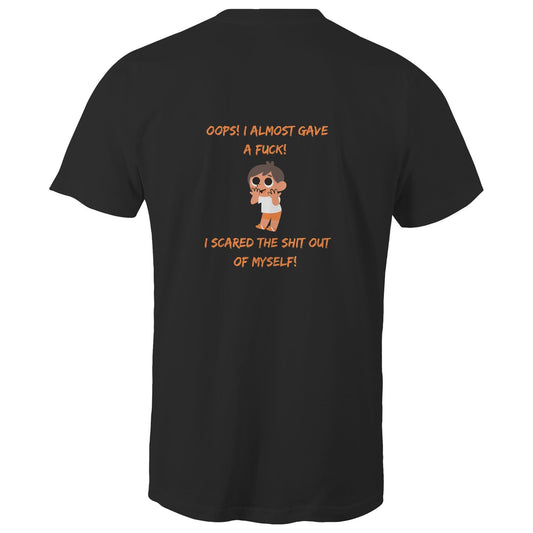Mens Tee - Almost gave a fuck - Orange